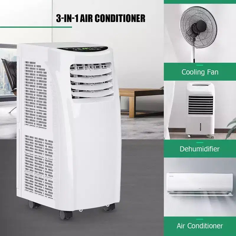 Costway Portable Air Conditioner & Dehumidifier Function Remote w/ Window Kit