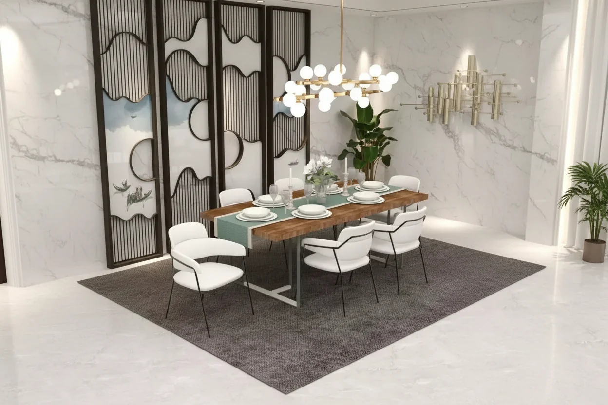 Axis Upholstered Dining Chair - Modern Accent Seating with Durable Powder-Coated Stainless Steel Legs for Kitchen, Dining, Office & Lounge.