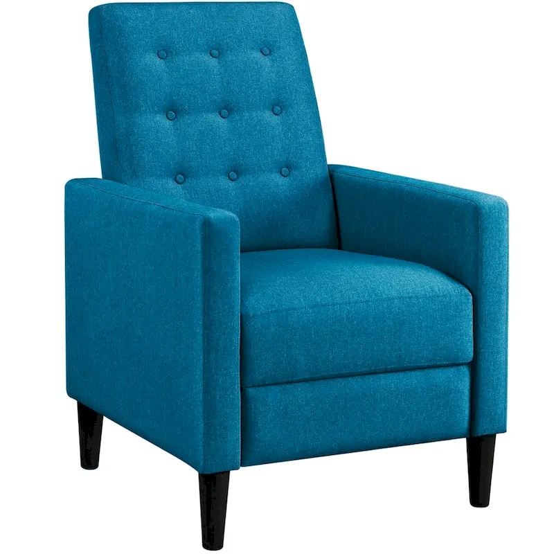 Yaheetech Fabric Recliner Sofa Single Reclining Chair Adjustable Back
