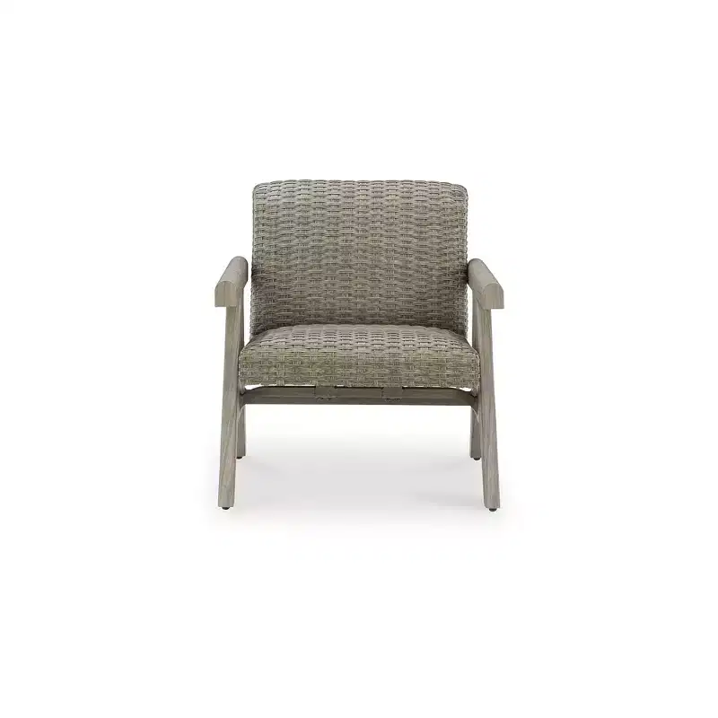 Signature Design by Ashley Haven Retreat Rocking Lounge Chair with Rust Resistant Frame and Foam Cushion, Beige