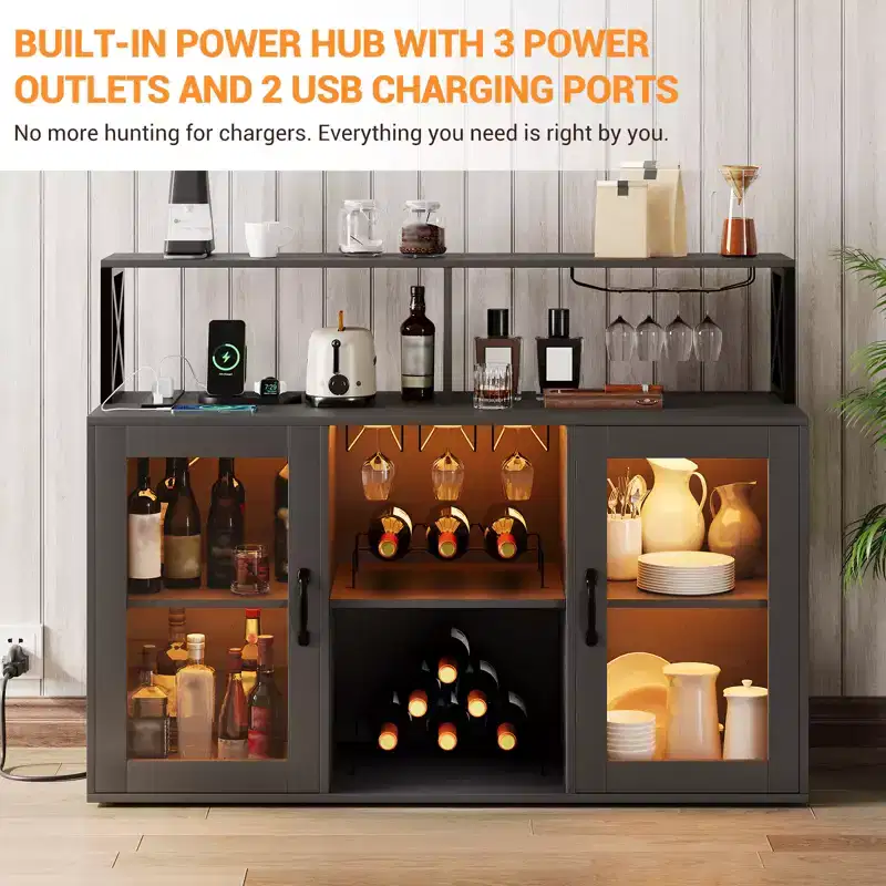 CuisinSmart Coffee Bar Buffet Sideboard Storage