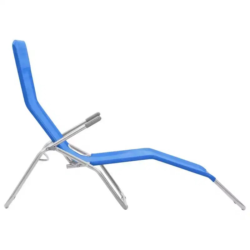 vidaXL Sun Lounger Set of 2 Powder-coated steel, Textilene Standard