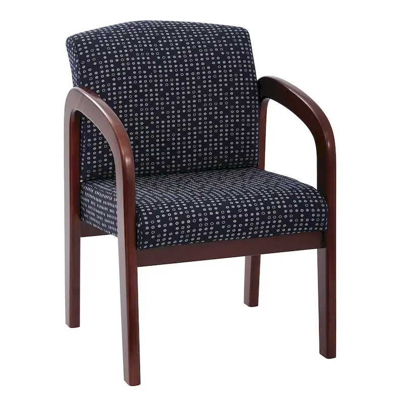 Office Star Cherry Finish Wood Visitor Chair