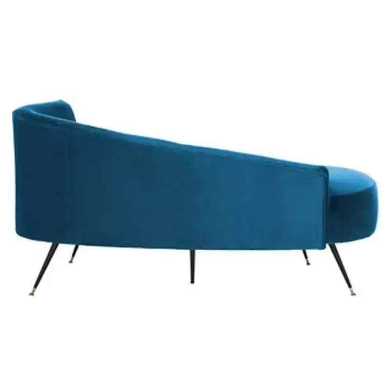 Parisian Velvet Settee Loveseat Metal Frame Gold Cap Legs Foam Cushion Seats 2 550 lbs