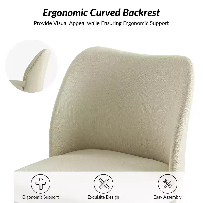 Elisa Mid-century Modern Upholstered Dining Chair Set of 2| ART OF LIVING DESIGNS