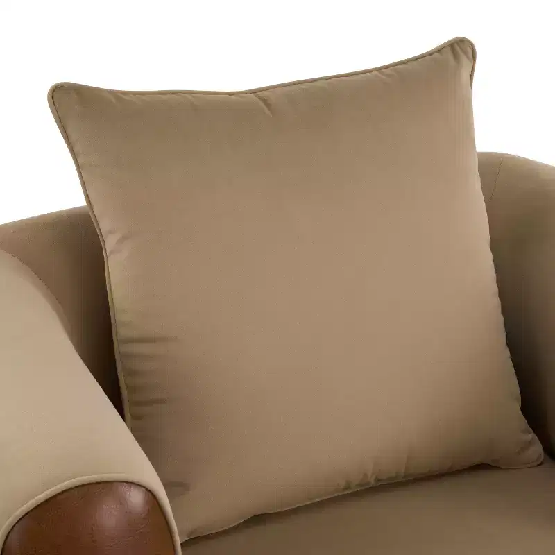 Christopher Knight Home Katia Modern Velvet Faux Leather Arm Chair with Pillow