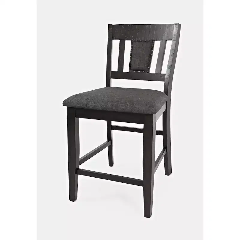 Jofran,Upholstered Slatback Counter Height Stool with Nailhead Trim (Set of 2)