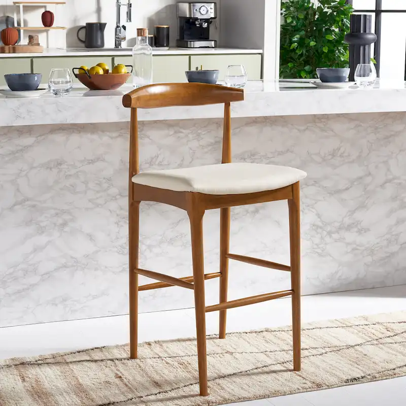 SAFAVIEH Miranda Retro 30-inch Bar Stool - 22 In. W x 21 In. D x 42 In. H - 22Wx21Dx42H