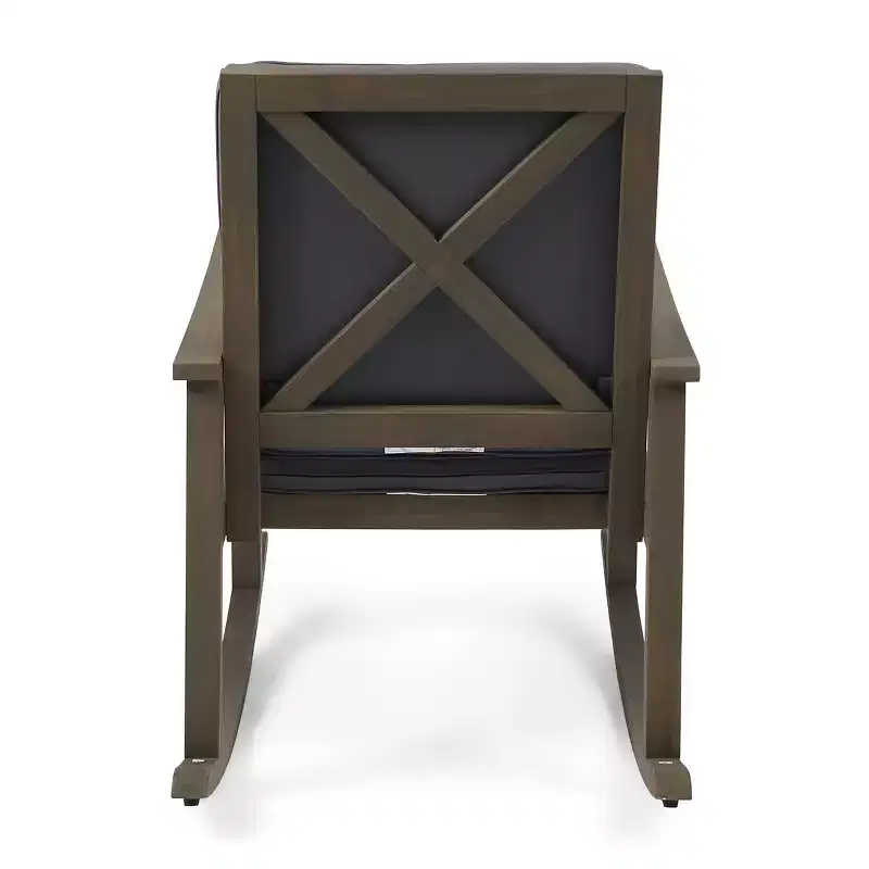Christopher Knight Home Murad Modern Patio Acacia Wood Rocking Chair with Cushions