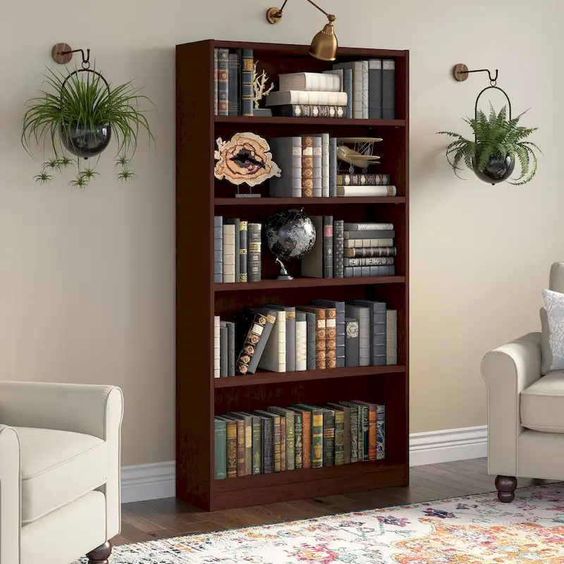 Tall 5-Shelf Bookcase – Multiple Finishes, 72