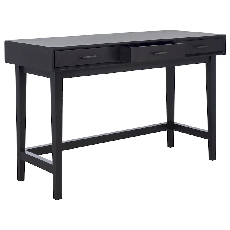 Delsie Mid-Century 3-Drawer Desk