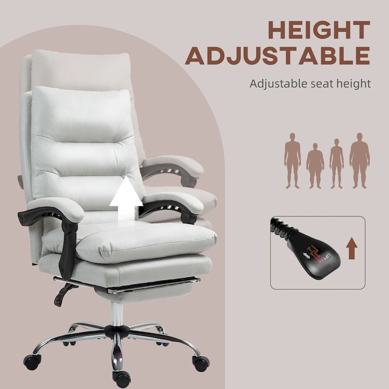 Vinsetto Microfibre Vibration Heated Reclining Massage Office Chair