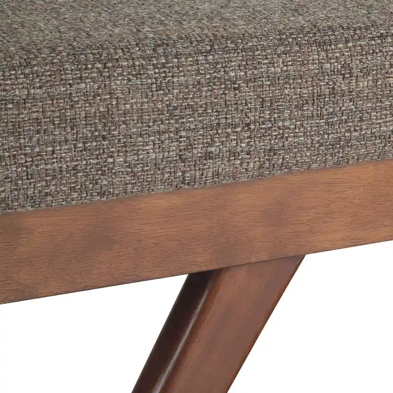 WYNDENHALL Nadine 48 inch Wide Mid Century Modern Rectangle Ottoman Bench