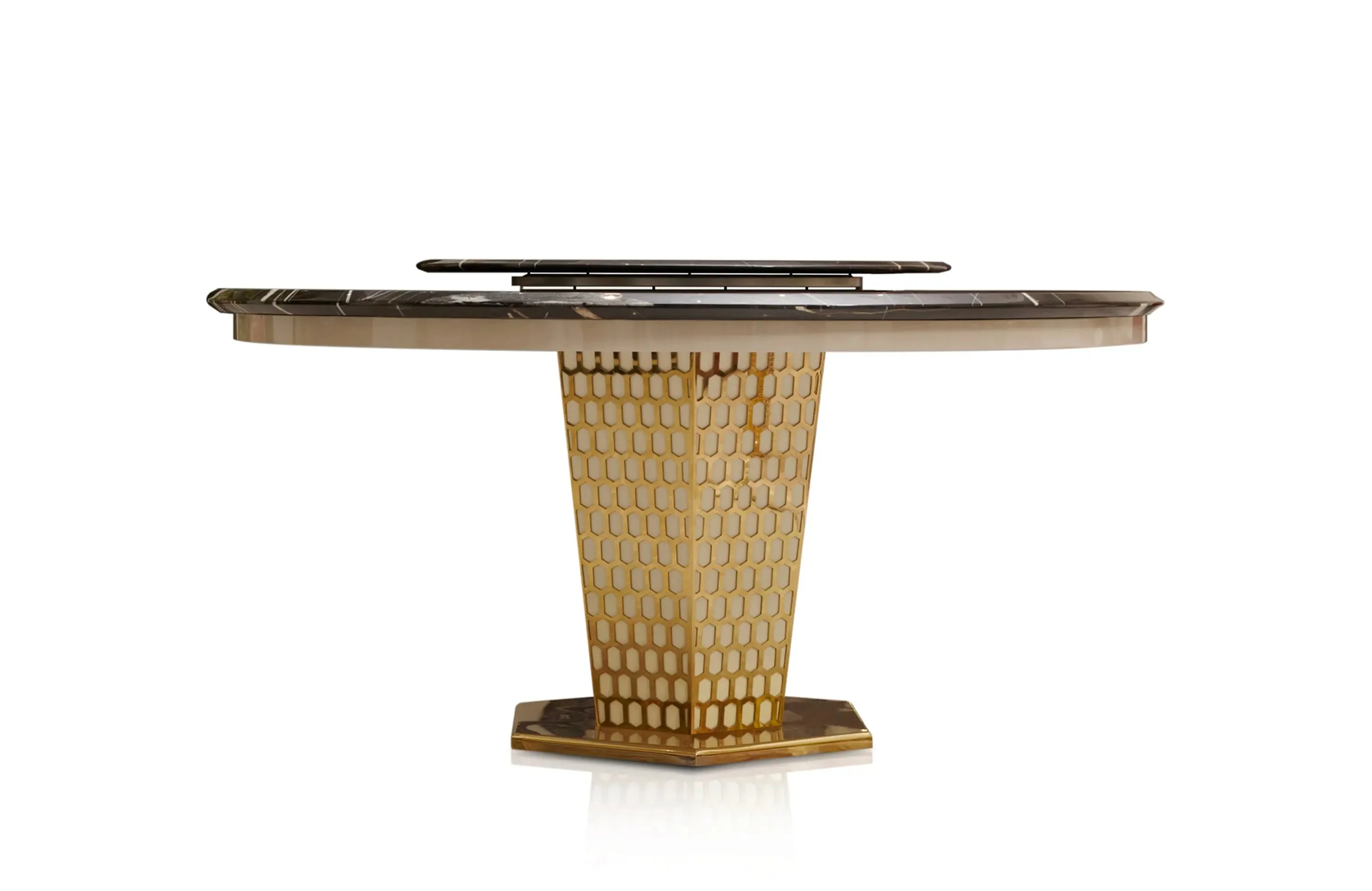 Luxurious Modern Round Marble Dining Table for Dining Room