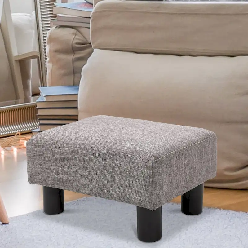 Copper Grove Chaparro Modern Linen Footrest Ottoman