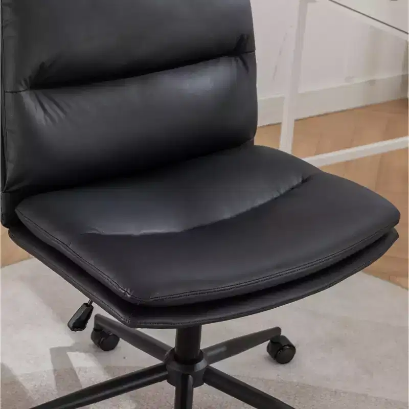 Bizerte Adjustable Swivel Criss Cross Chair, Wide Seat Office Chair Vanity Chair