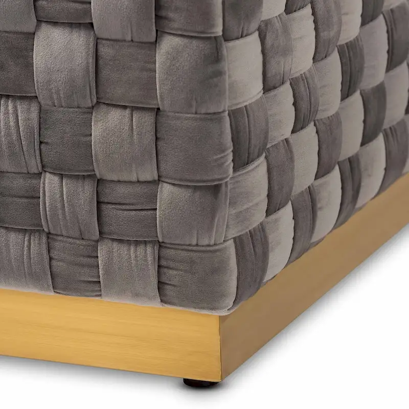 Noah Luxe and Glam Square Cocktail Ottoman