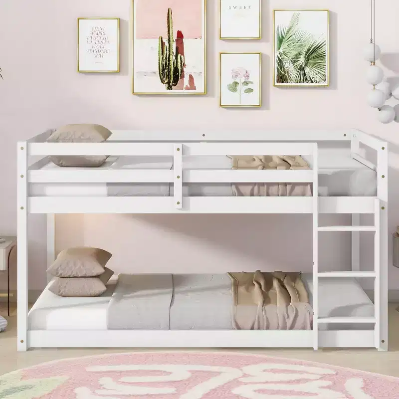 MAYEERTY Full Bed Frame Noise-Free Design No Box Spring Needed Solid Pine Wood