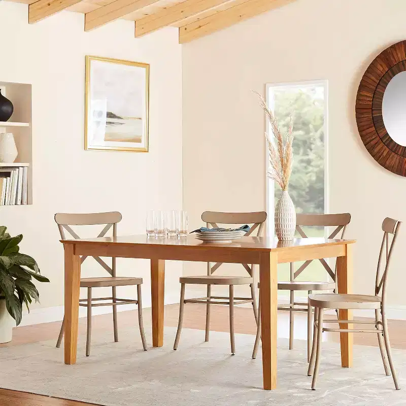 Rectangular dining table 36x60 with solid wood top