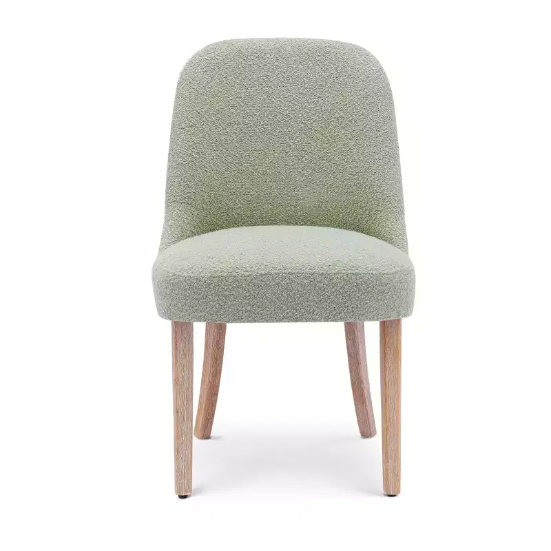 Mid-Century Modern Boucle Upholstered Dining Chair, Set of 6, Water-Resistant Fabric