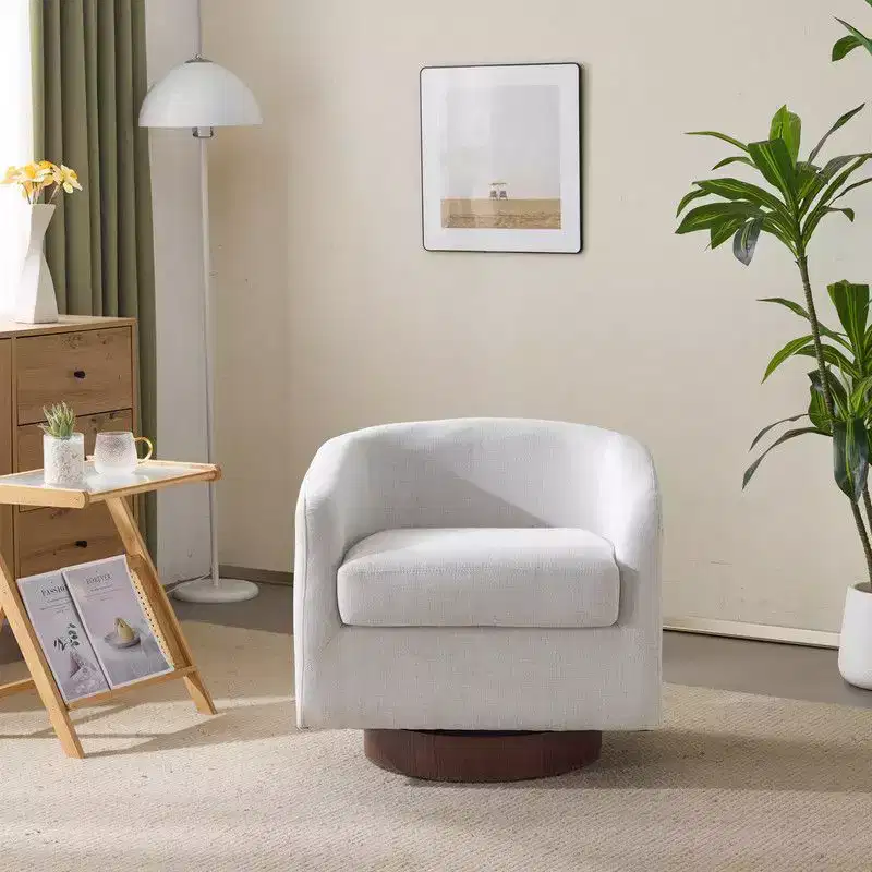 Living Room Swivel Barrel Accent Chair