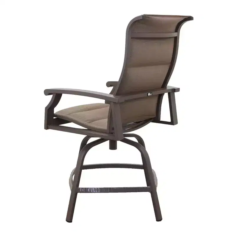 Courtyard Casual Madison Balcony Padded Sling Swivel Stool Alum frame in powder coating