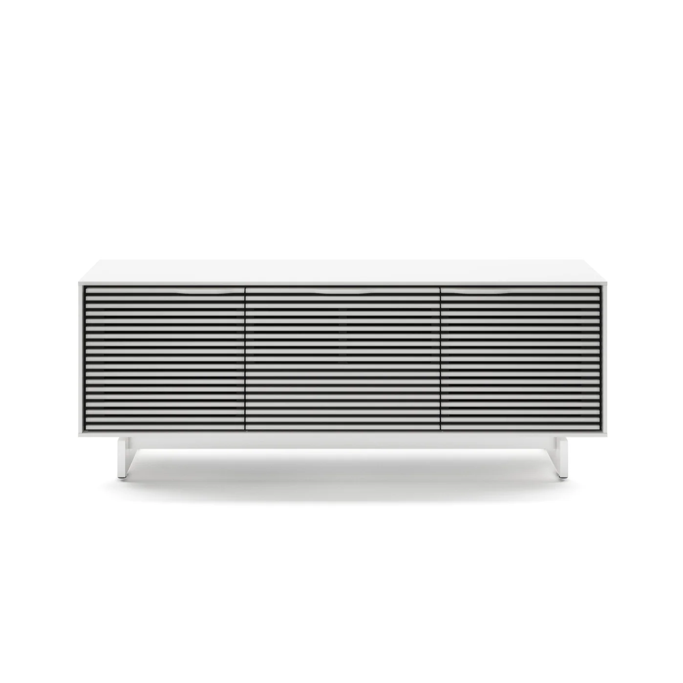 Modern Satin white Entertainment Cabinet with Storage for Living Room
