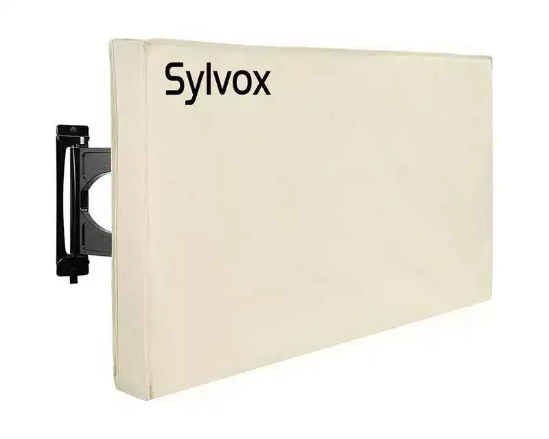 75 Inch Outdoor TV Cover Weatherproof Dustproof with Remote Pocket