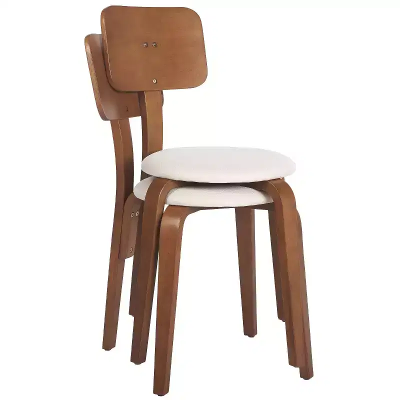 Jo Stackable Upholstered Dining Chairs (Set of 2) - DCH1010 - Safavieh
