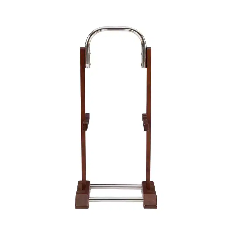 5pc Grant Folding TV Snack Tray Tables Dark Cherry/Chrome - Powell: Set of 4 with Stand, MDF Wood Finish