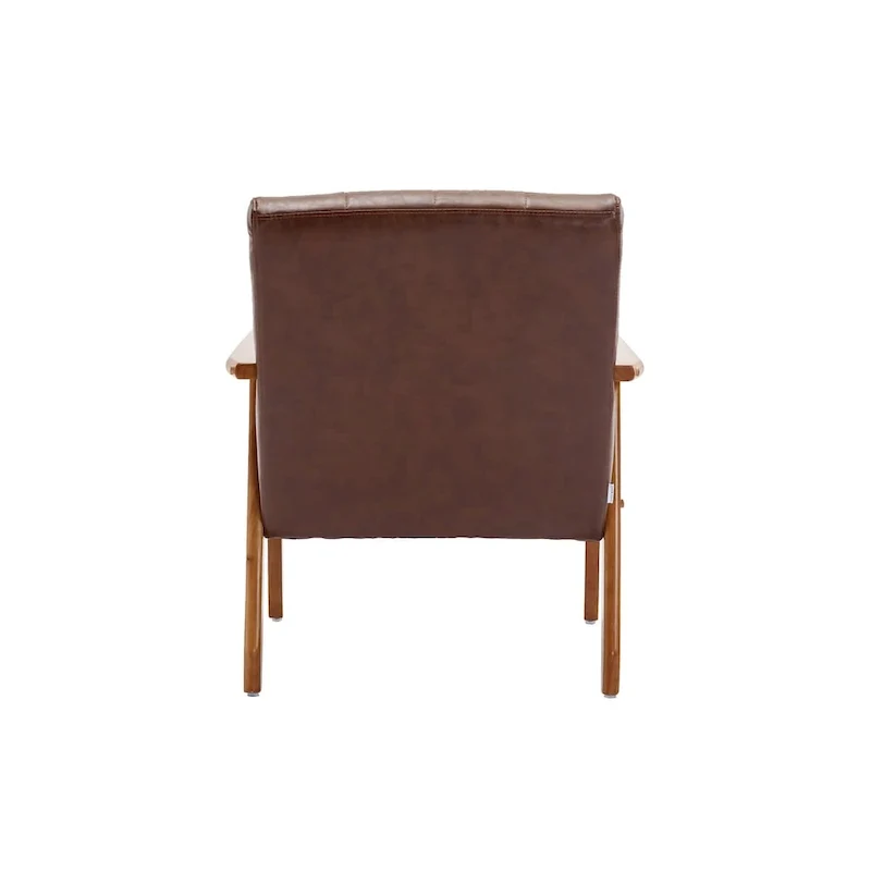 Upholstered Accent Arm Chair with Wood Frame