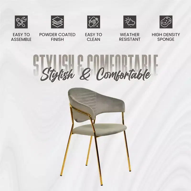 Upholstered Dining Chair Set of 2 Velvet Camelback Stainless Steel Legs 330 lbs