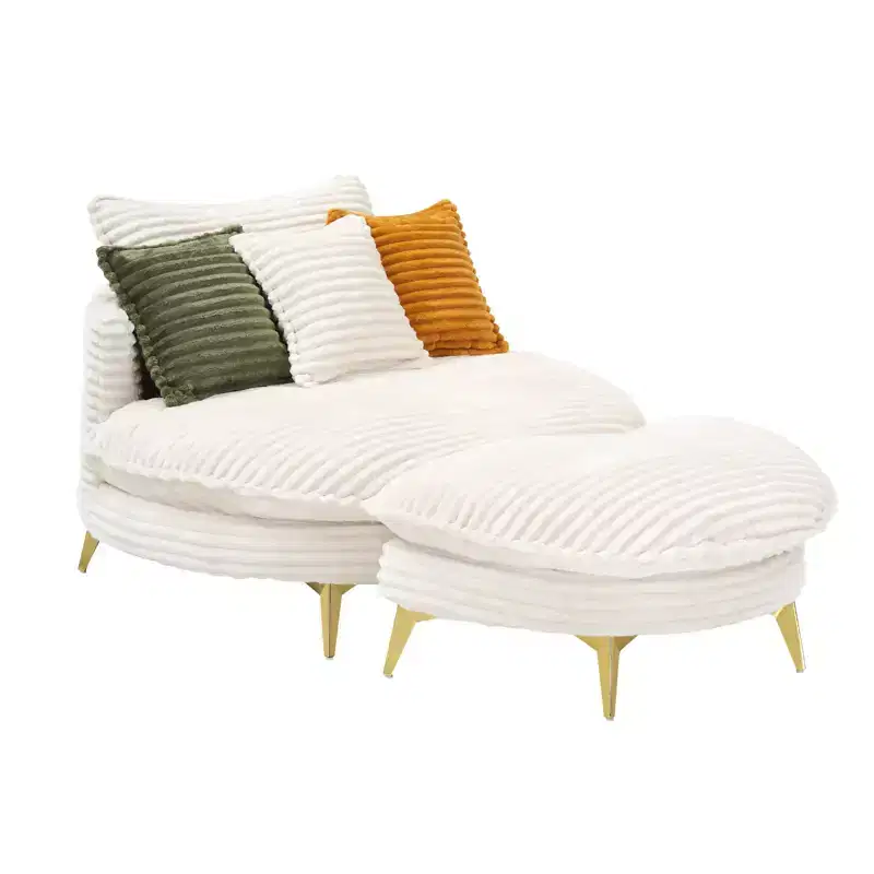 Accent Chair with Ottoman and Footrest