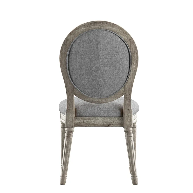 Deana Round Linen and Wood Dining Chairs (Set of 2) by iNSPIRE Q Artisan