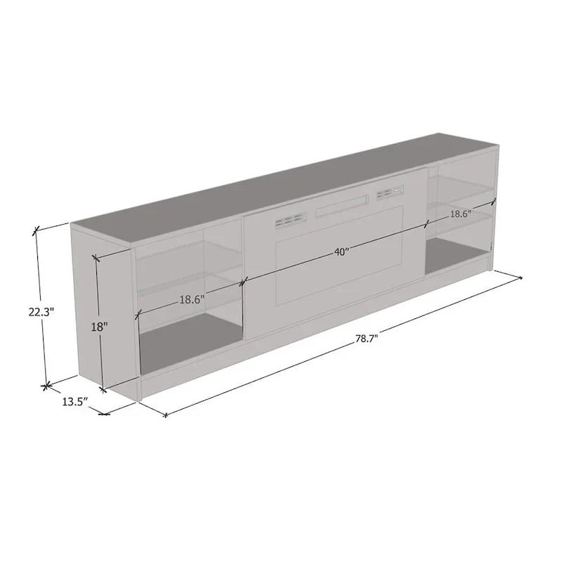 Strick & Bolton Amsden Electric Fireplace TV Stand