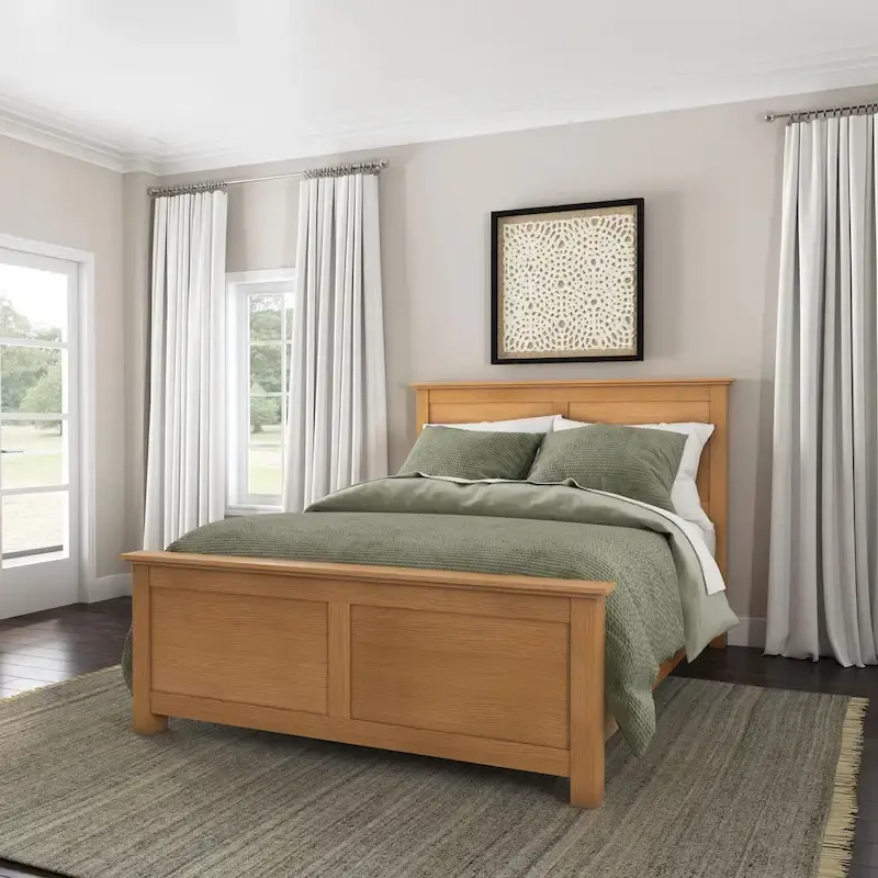 Brown Wood Queen Bed