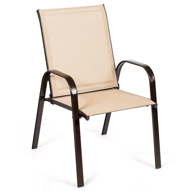 Costway 4PCS Patio Chairs Garden Deck Yard with Armrest - See Details