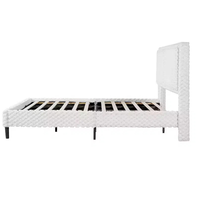 Christopher Knight Home Cassandra Modern Plush Upholstered Bed with Headboard