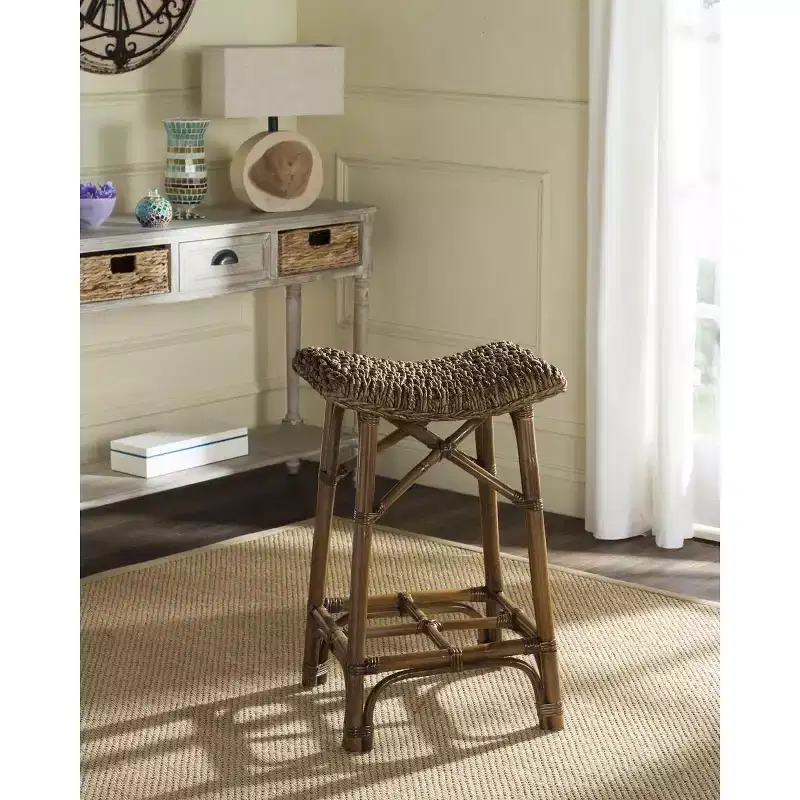 Ramiro Stool - SEA7011 - Brown - Safavieh