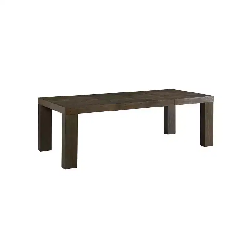Rectangle Extendable Dining Table, Toasted Walnut, Seats 6, Drop Leaf