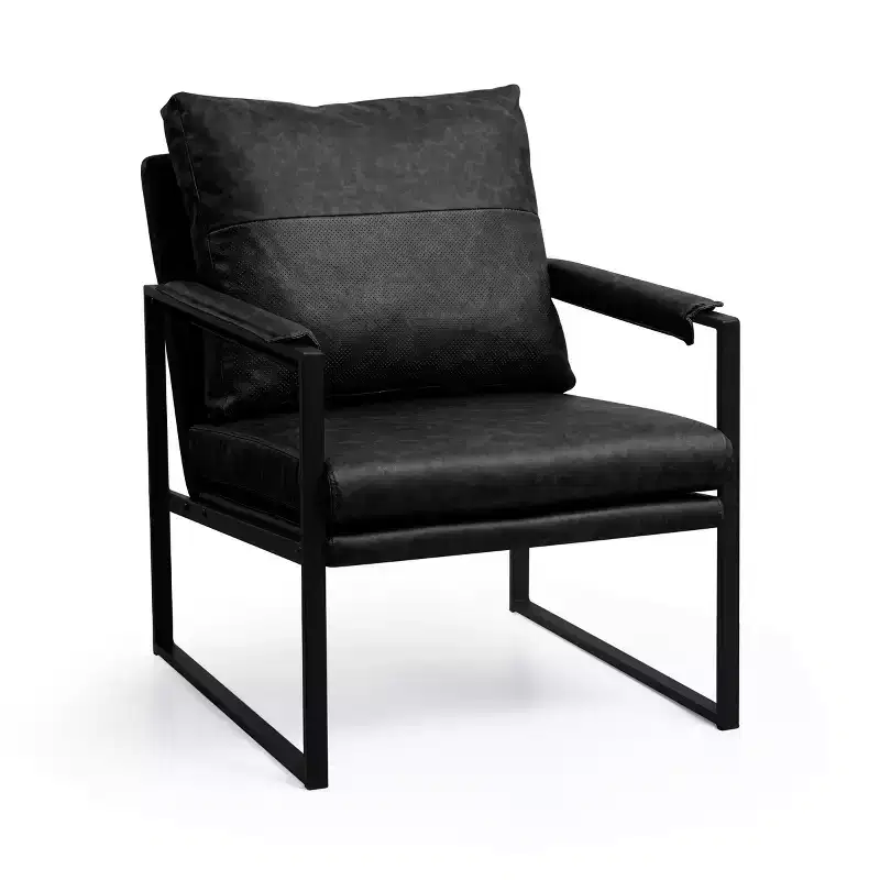 Subrtex Upholstered Modern Accent Chair with Metal Frame