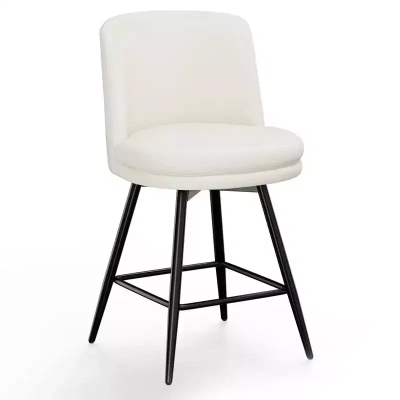 Contemporary Bar Stool Swivel Feature, PU Leather & Durable Quality