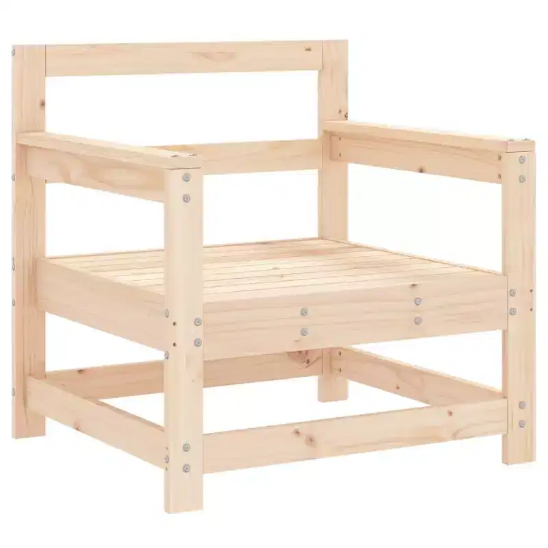 vidaXL Garden Lounge Set Natural wood Solid Pine Wood Standard Modular