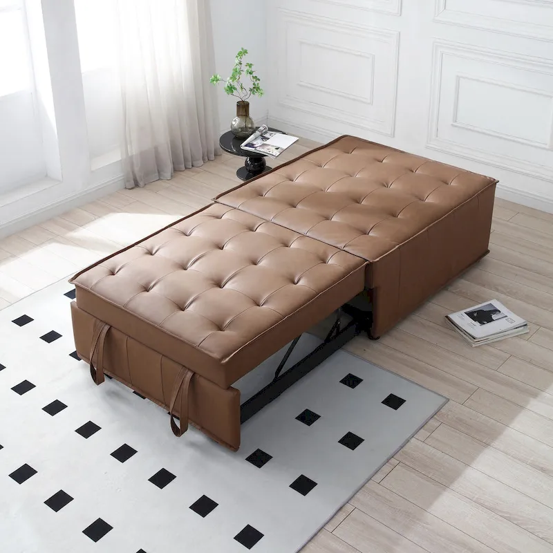Convertible Ottoman Sofa Bed with Removable Backrest