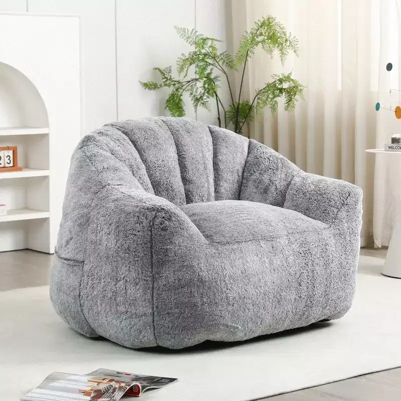 TUYOHW Beanbag Chair with Armrests,High-Density Memory Foam-Filled Lounger,Large Lazy Sofa for Adults Living Room,Removable and Washable Cover