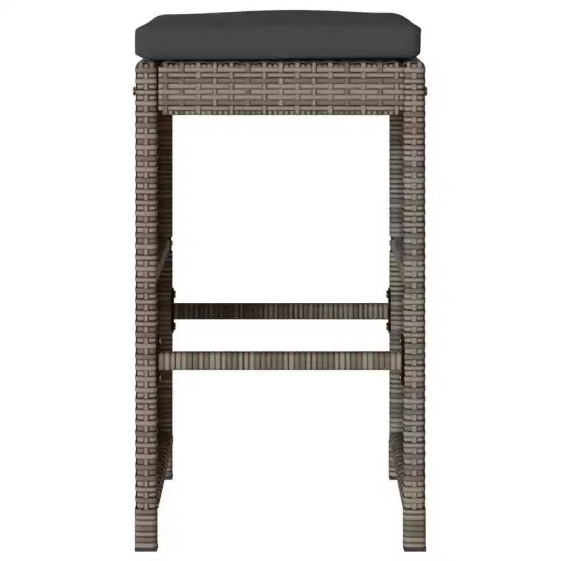 vidaXL Garden Bar Stool Set of 6 PE rattan Standard