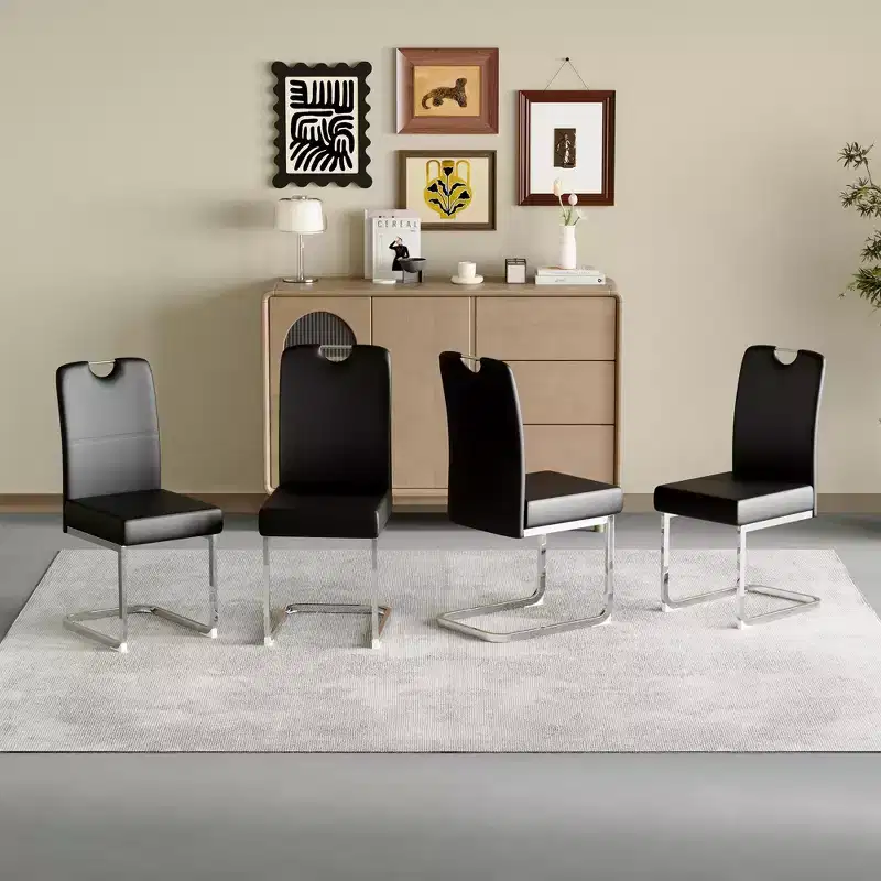 MAYEERTY Set of 4 Thickened Dining Chairs with Ergonomic Comfort for Home Office