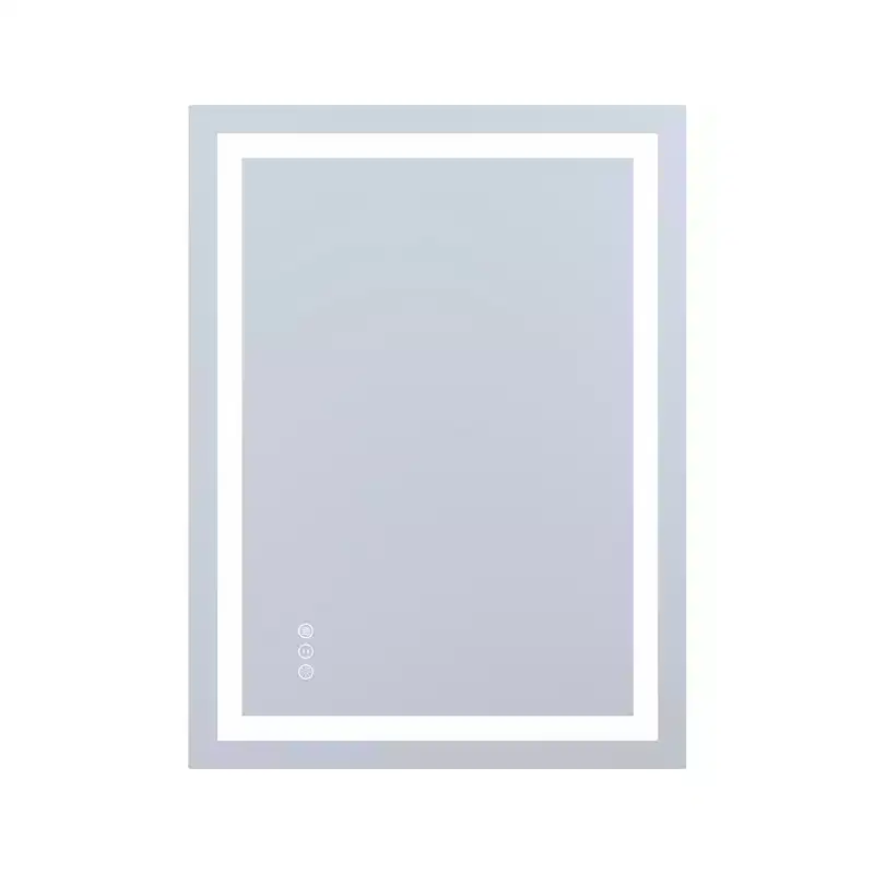 SUMERAIN 24x32 Wall Vanity Mirror Tempered Glass, Modern Anti-Fog ETL Bathroom Mirror, 3 Color LED