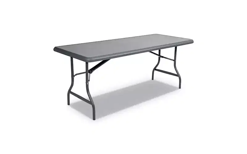 Iceberg IndestrucTable Industrial Folding Table, Rectangular, 72 x 30 x 29, Charcoal