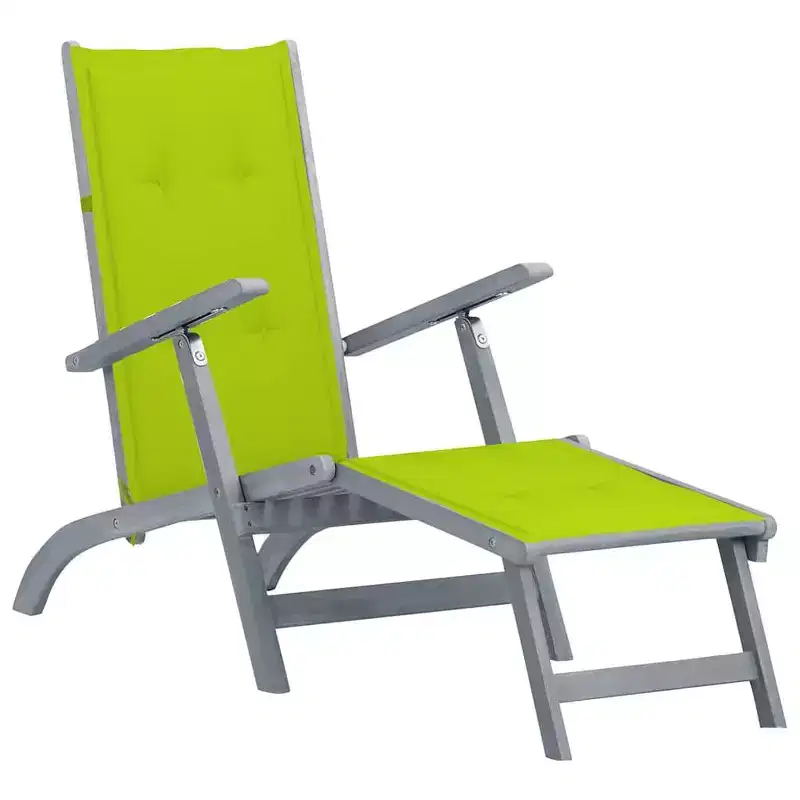 vidaXL Deck Chair Solid Acacia wood Standard Foldable Deck Chair